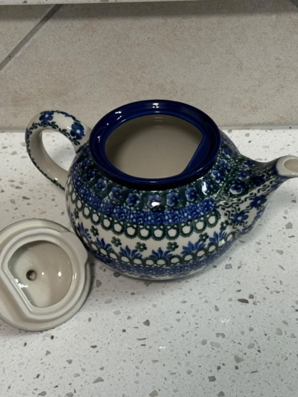Polish Pottery mini teapot