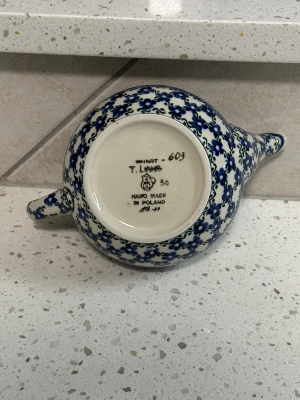 Polish Pottery mini teapot