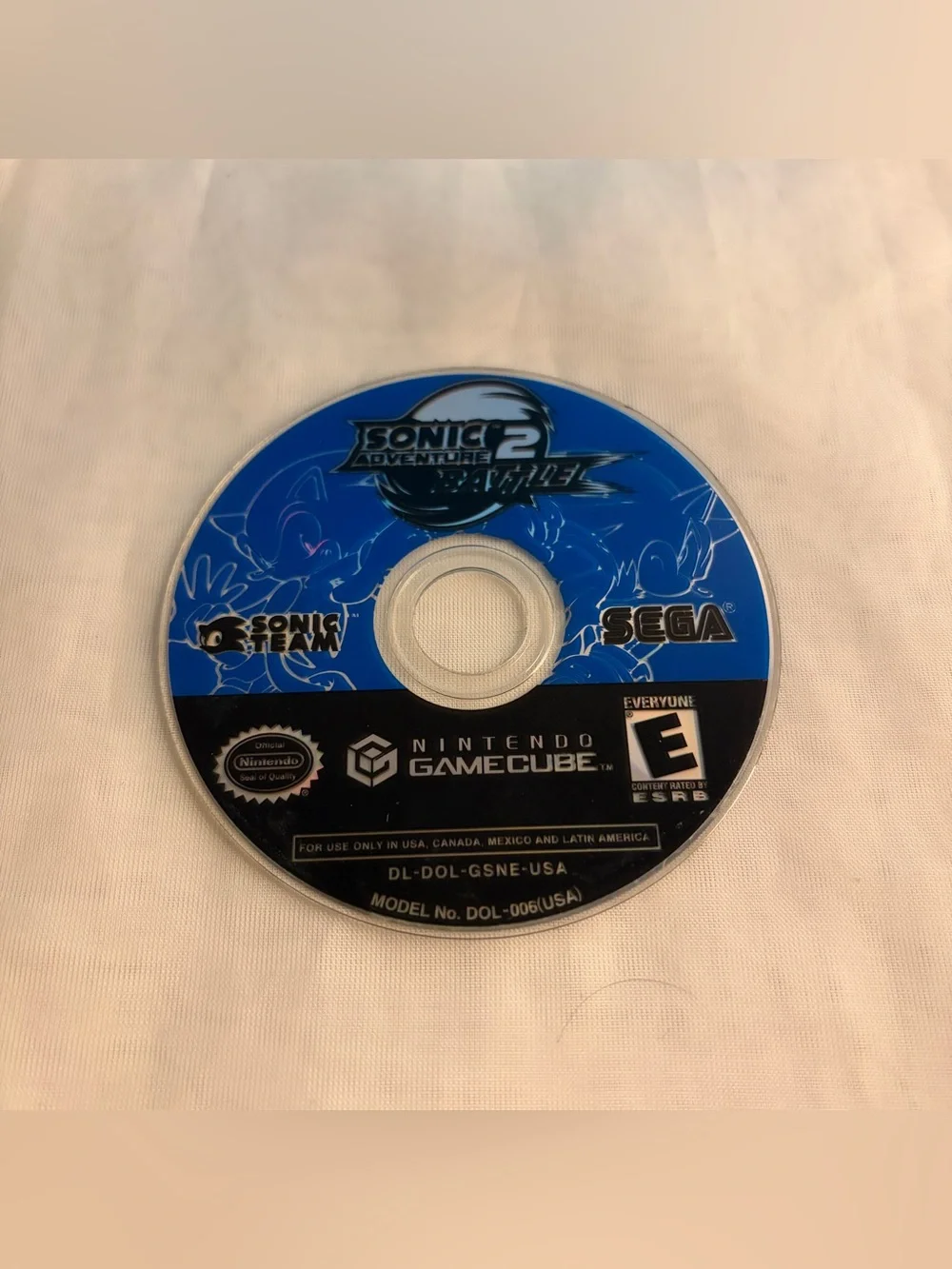 Sonic Adventure 2 Battle Nintendo GameCube Disc Only 2002 Tested Works Videogame