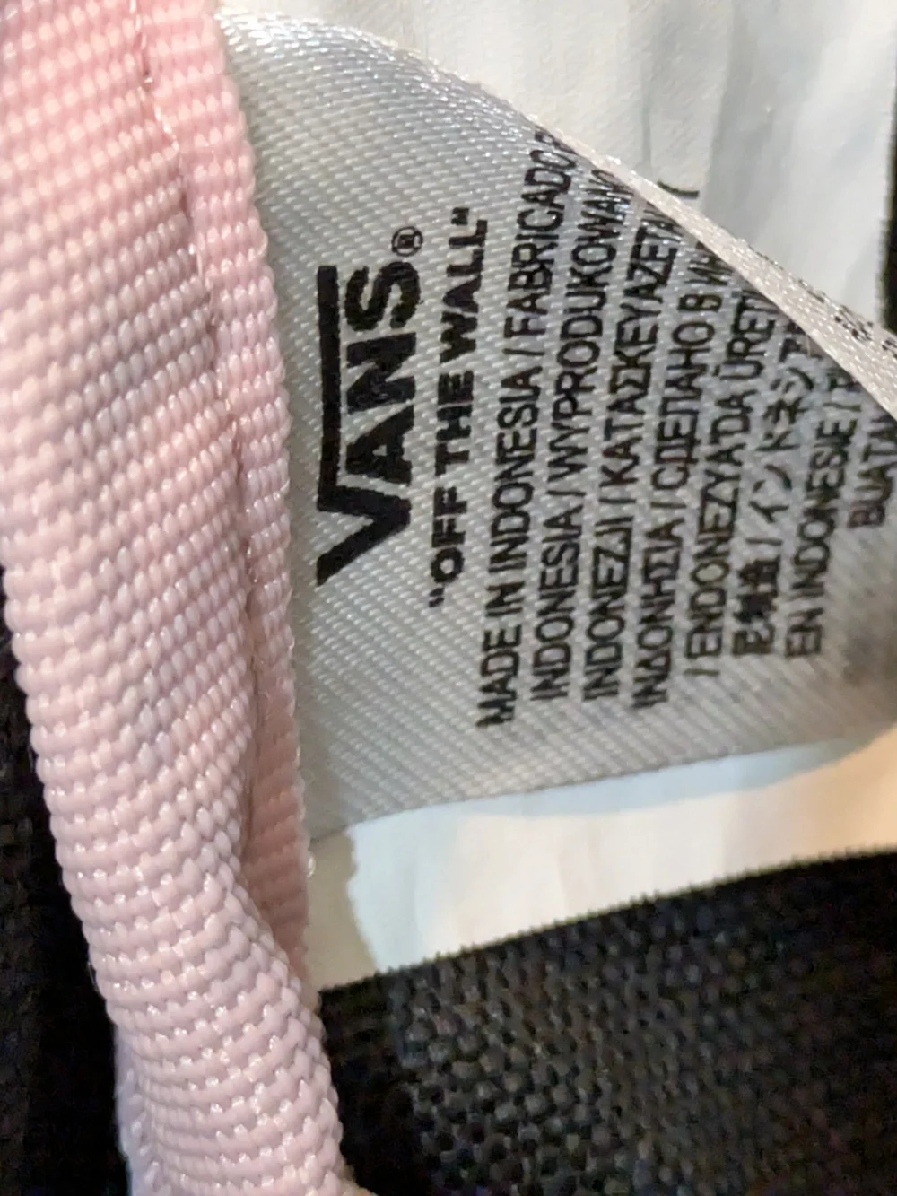 Vans Lazy OAF Backpack Black Backpack with Checker Straps Clean Inside And Out