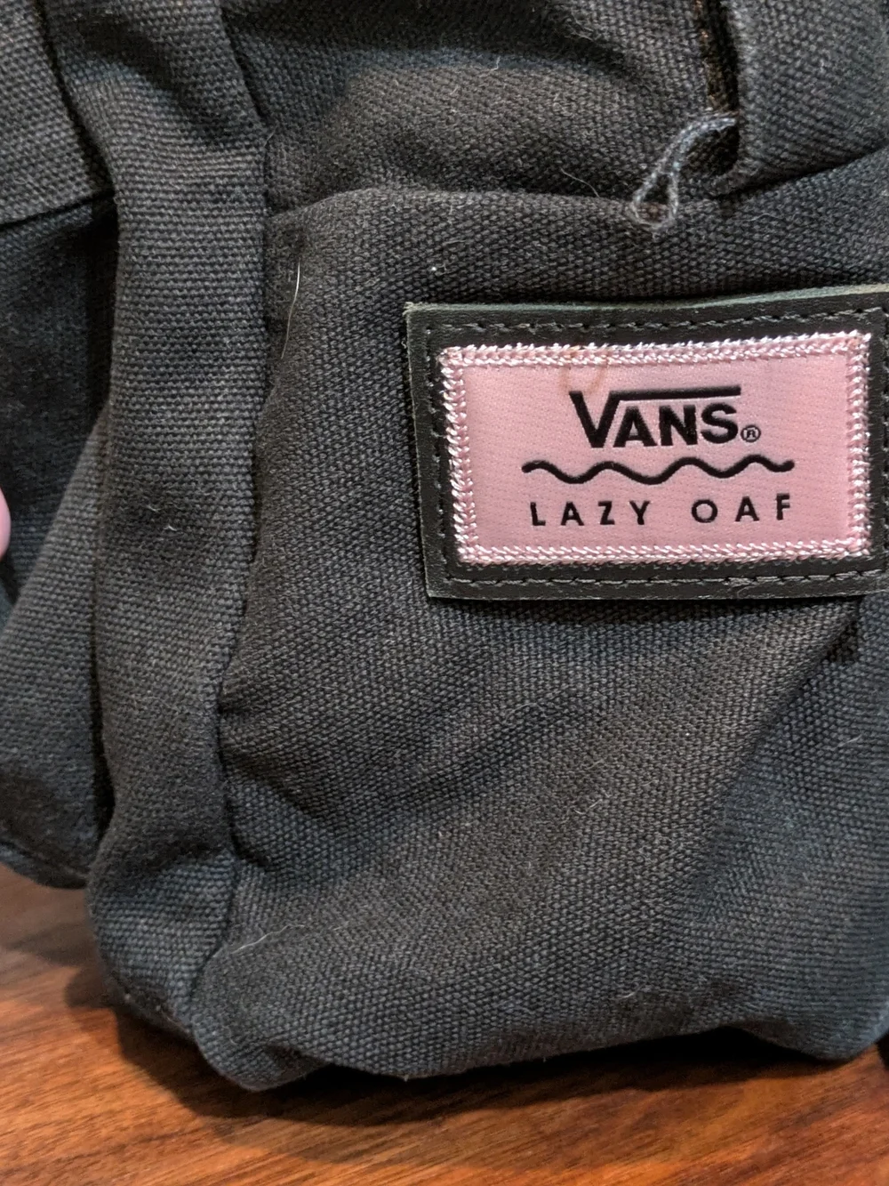 Vans Lazy OAF Backpack Black Backpack with Checker Straps Clean Inside And Out
