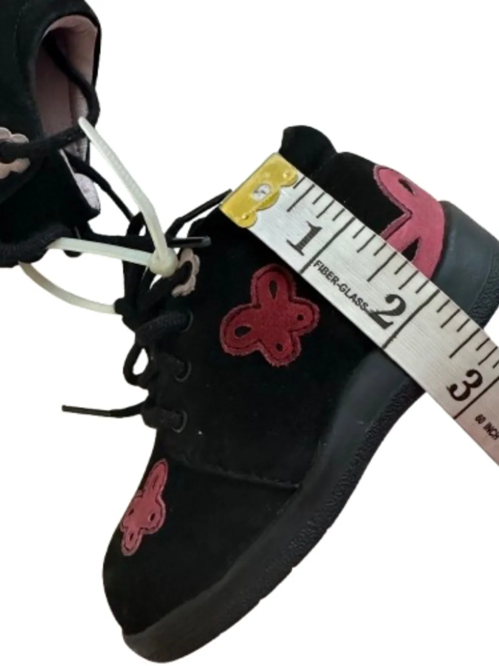 NWT Perfection Toddler/Baby Girl 5.5W Suede Genuine Leather Lace Up Boots Shoes