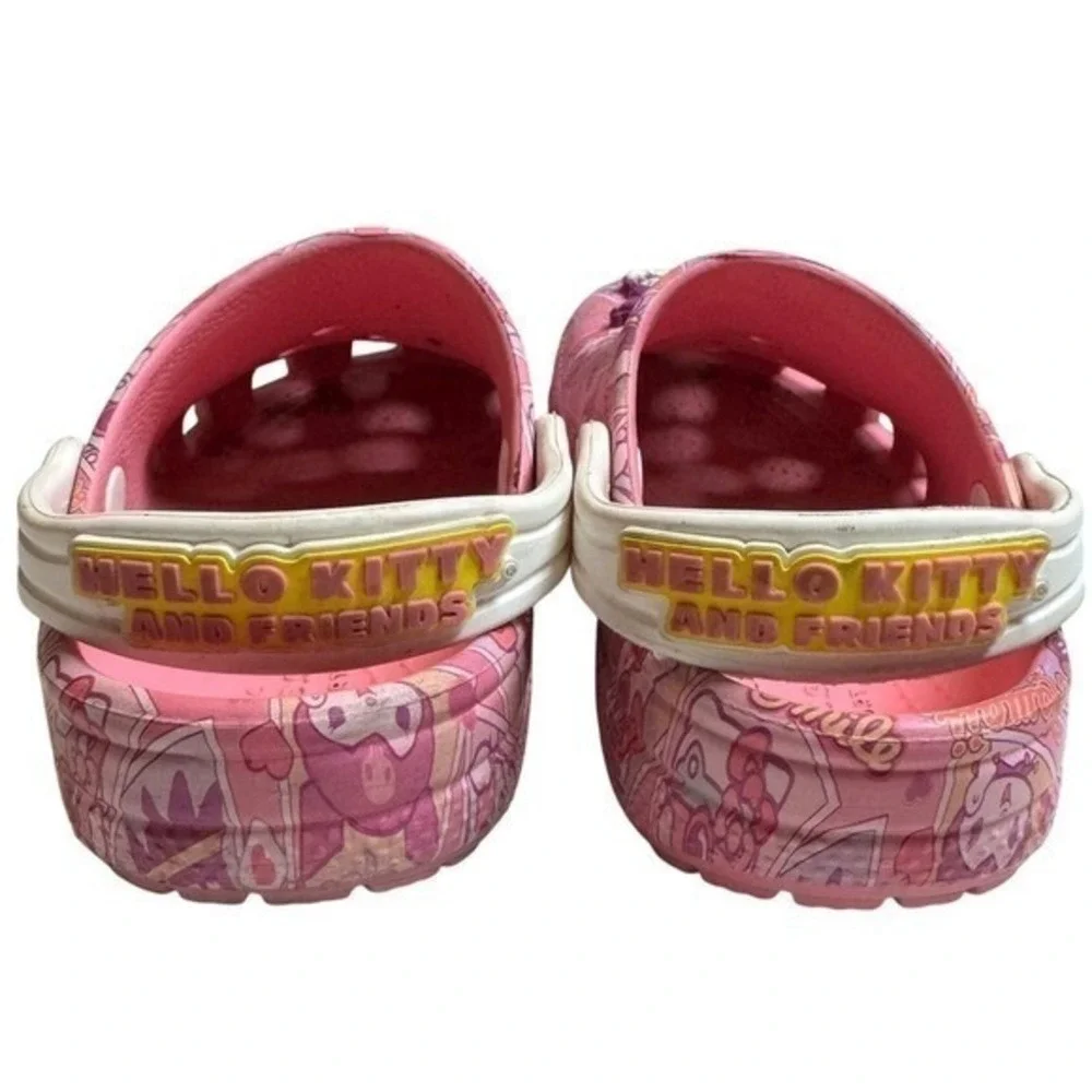 Crocs Clogs Sanrio Hello Kitty Friends Girls 11 Pink Sandals w/9 Jibbitz Charms