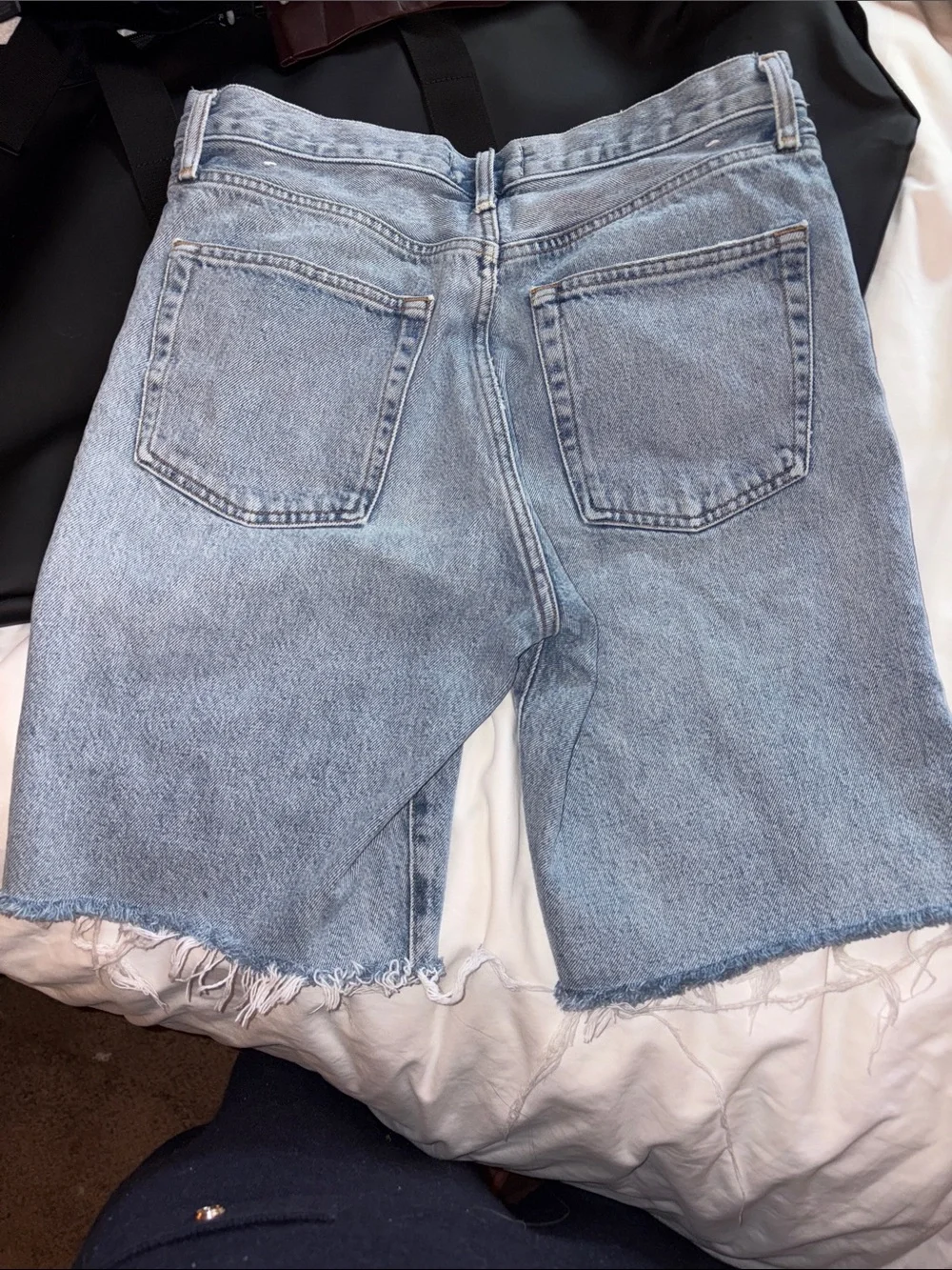 AGOLDE 90’s Short in Force Light Wash Long Denim Bermuda Shorts