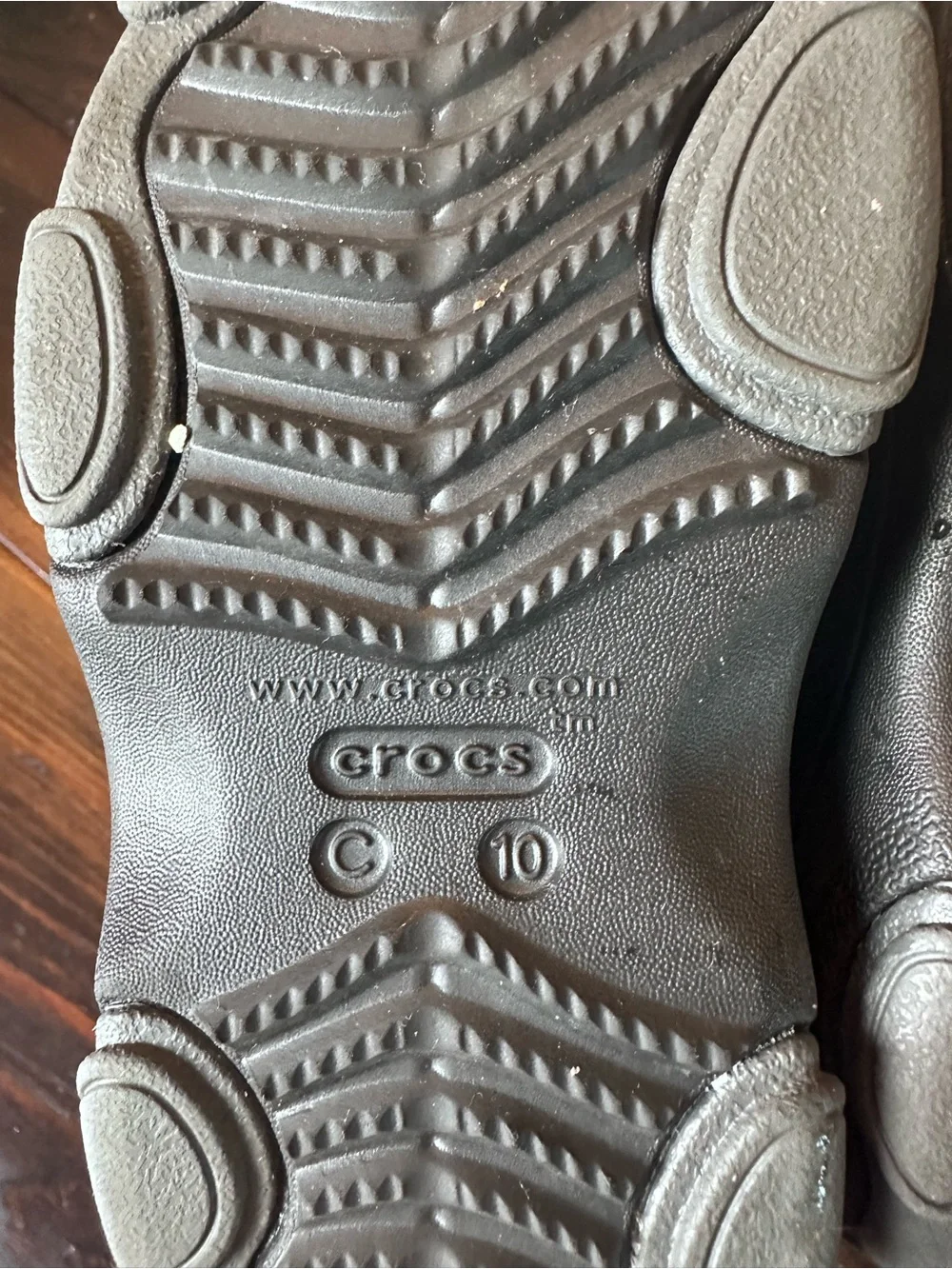 Crocs Kids' All Terrain Fisherman Sandals Black with Grey Strap