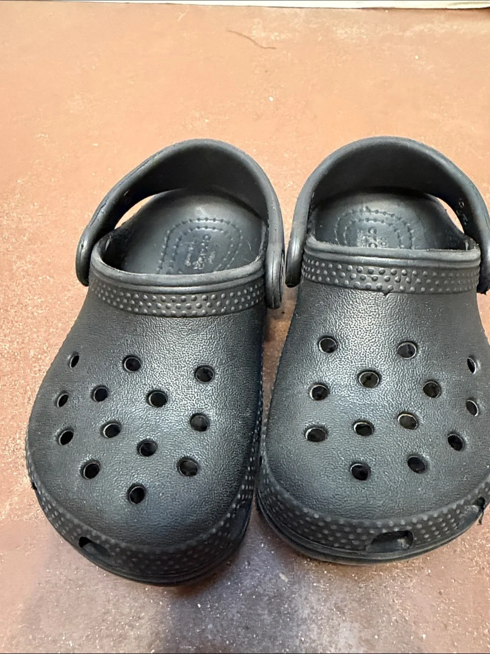 CROCS Kids Black Classic Clog with Heel Strap