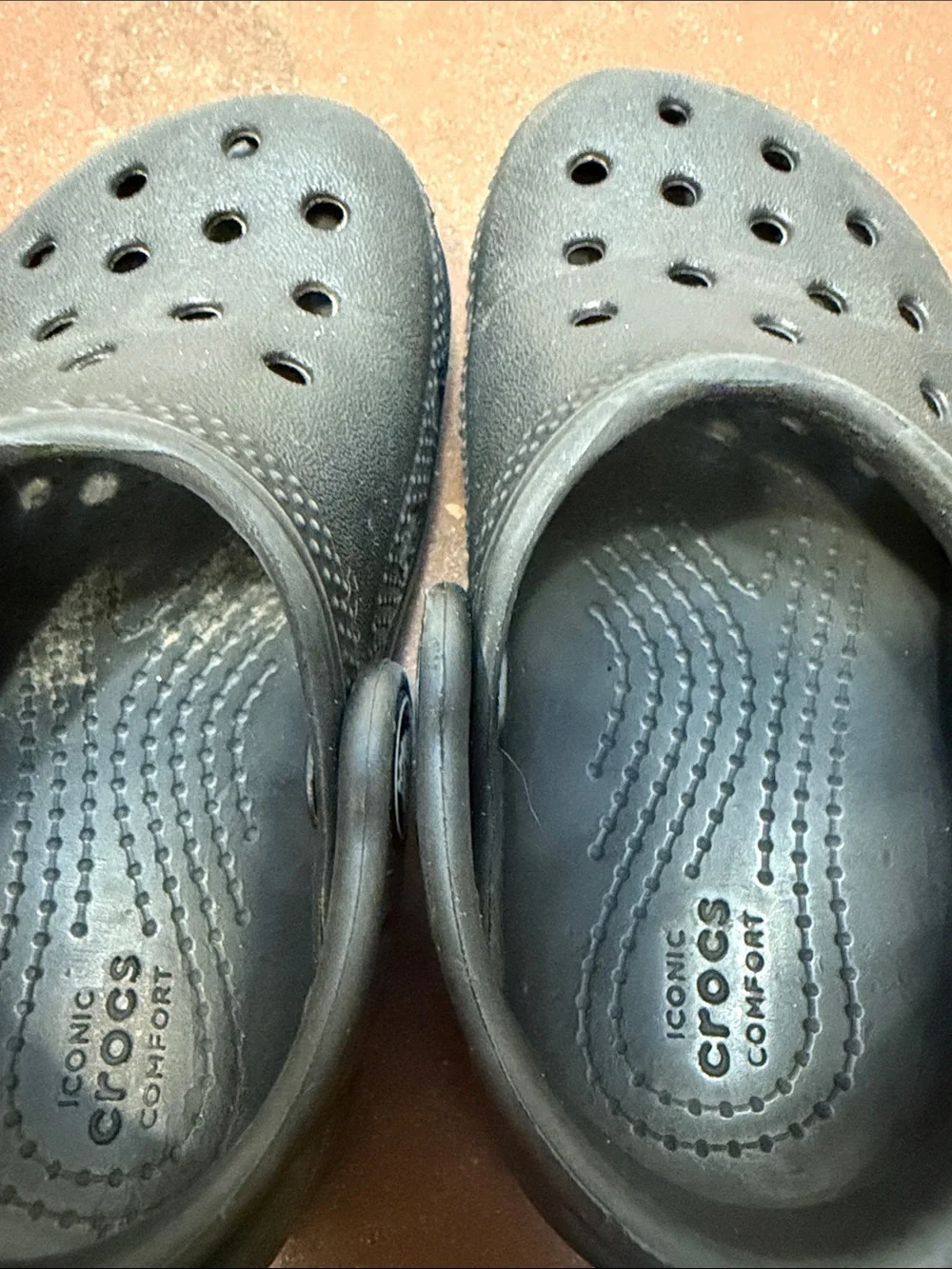 CROCS Kids Black Classic Clog with Heel Strap