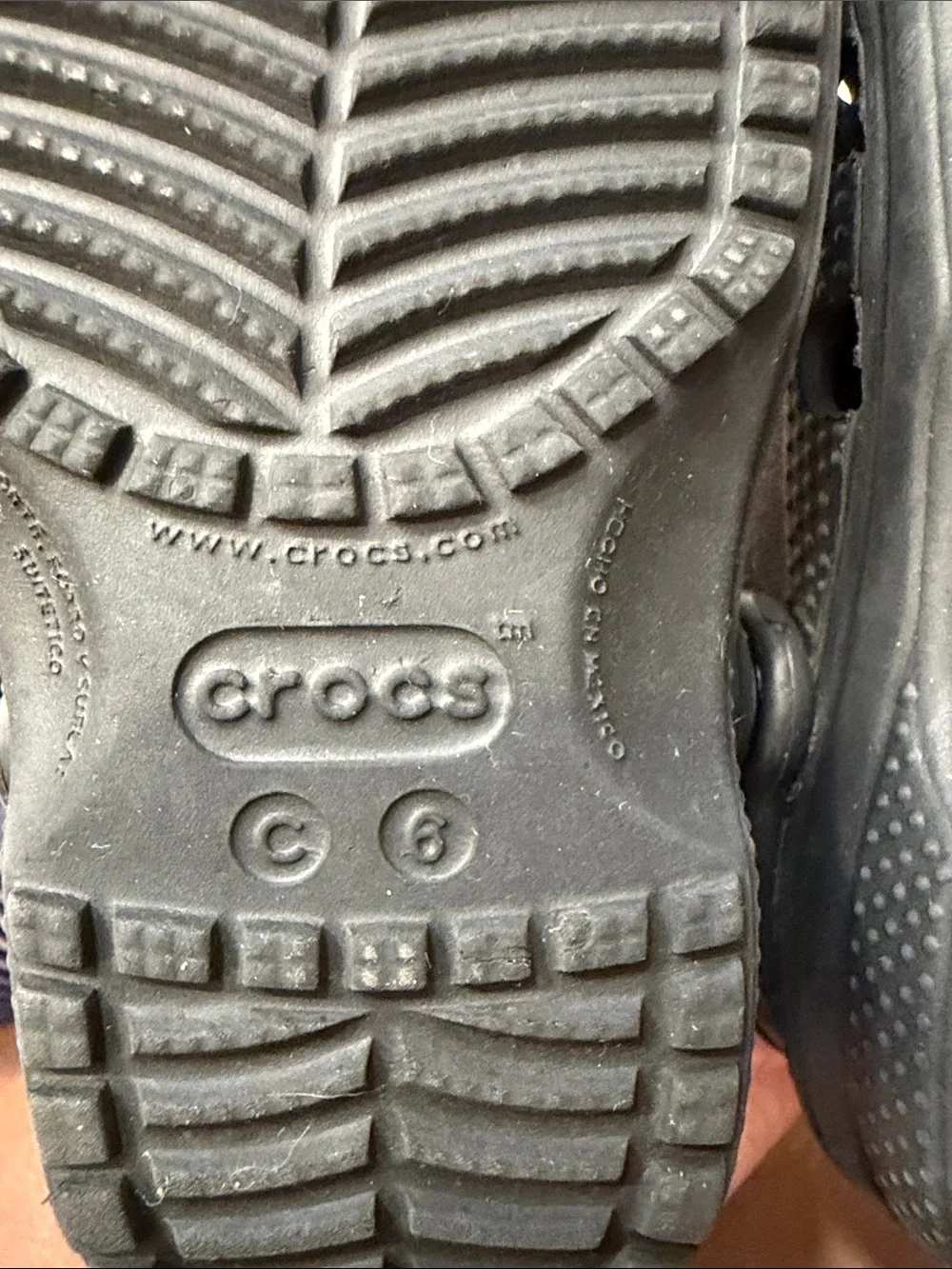 CROCS Kids Black Classic Clog with Heel Strap