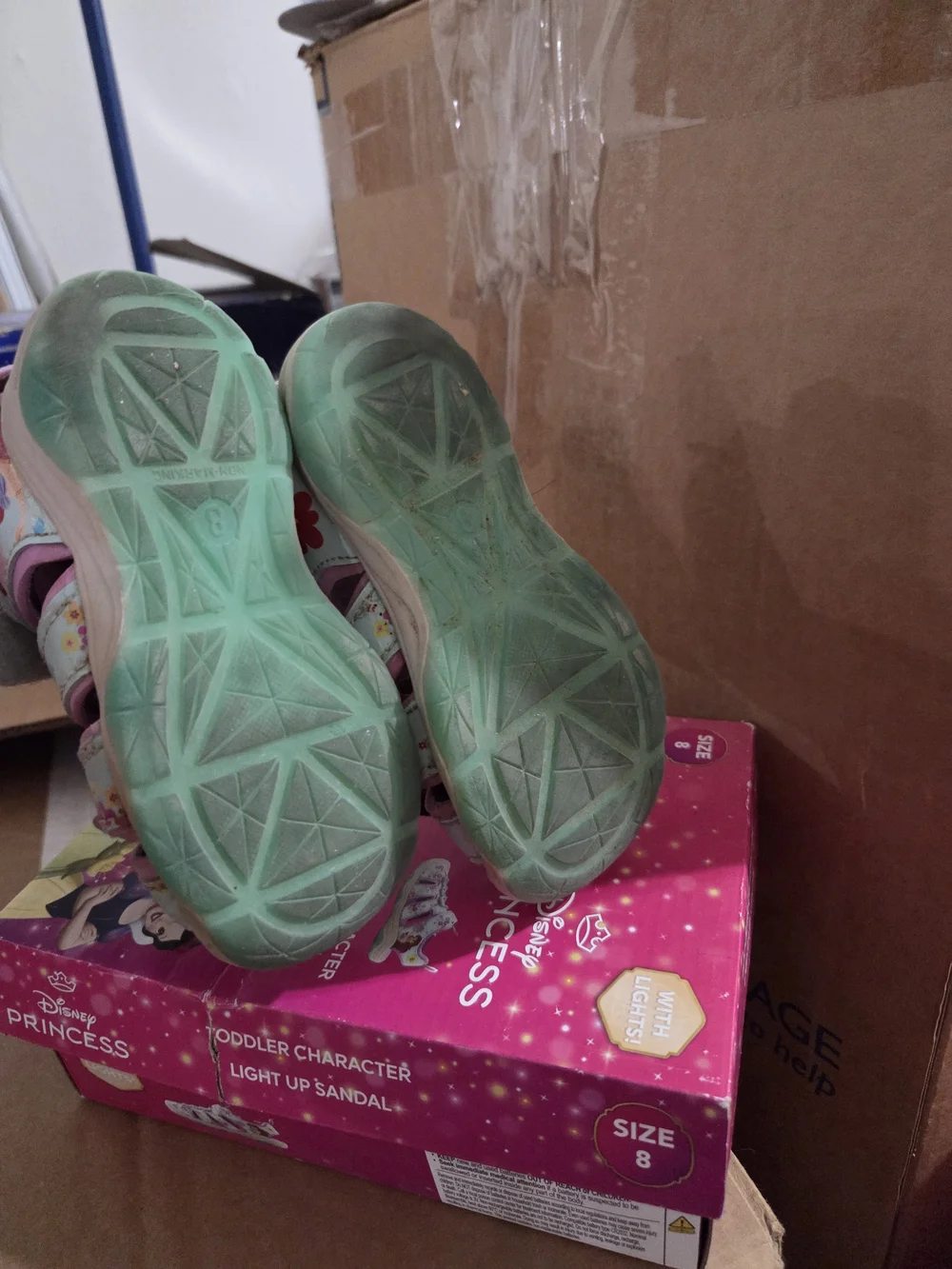Light-Up Toddler Sandals in Mint Green - Size 8