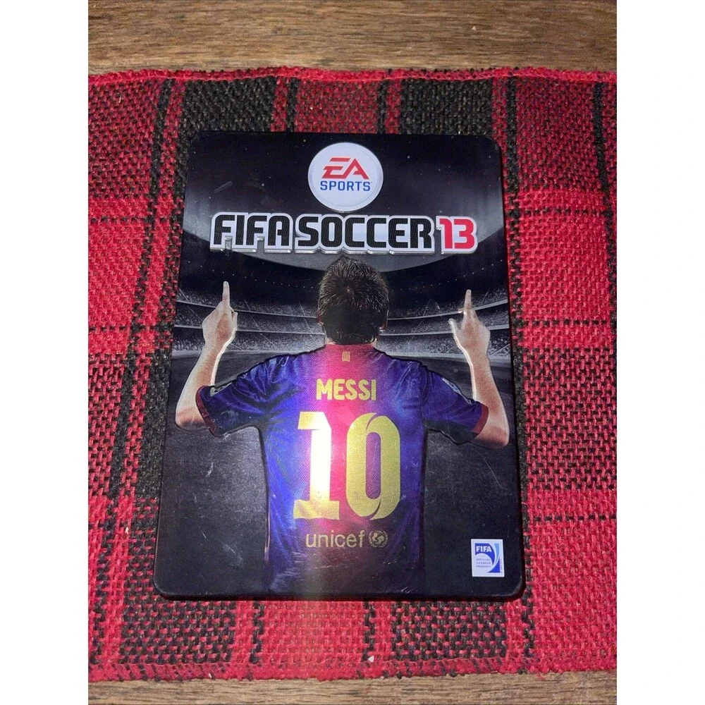 Only Case No Game EA Sports FIFA Soccer 13 Metal Replacement Messi Cover Art