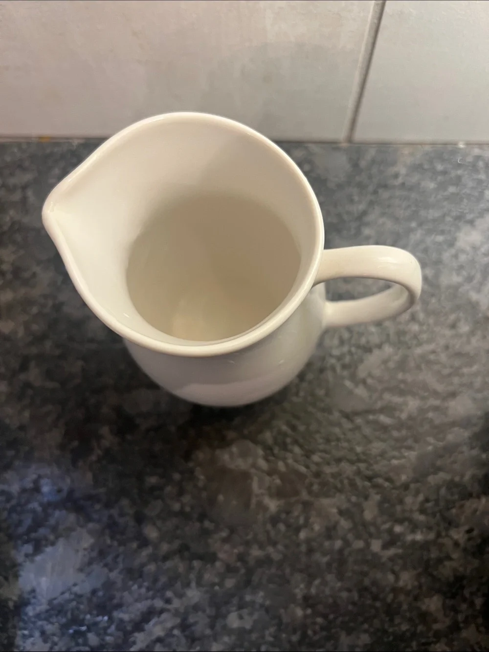 Corning Centura White Ceramic Milk/Creamer. Exc condition Goes with all patterns