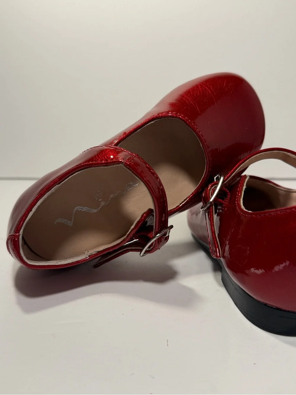 Nina Girls Red Metallic Patent Mary Jane Dress Shoes Size 5M EUR 21