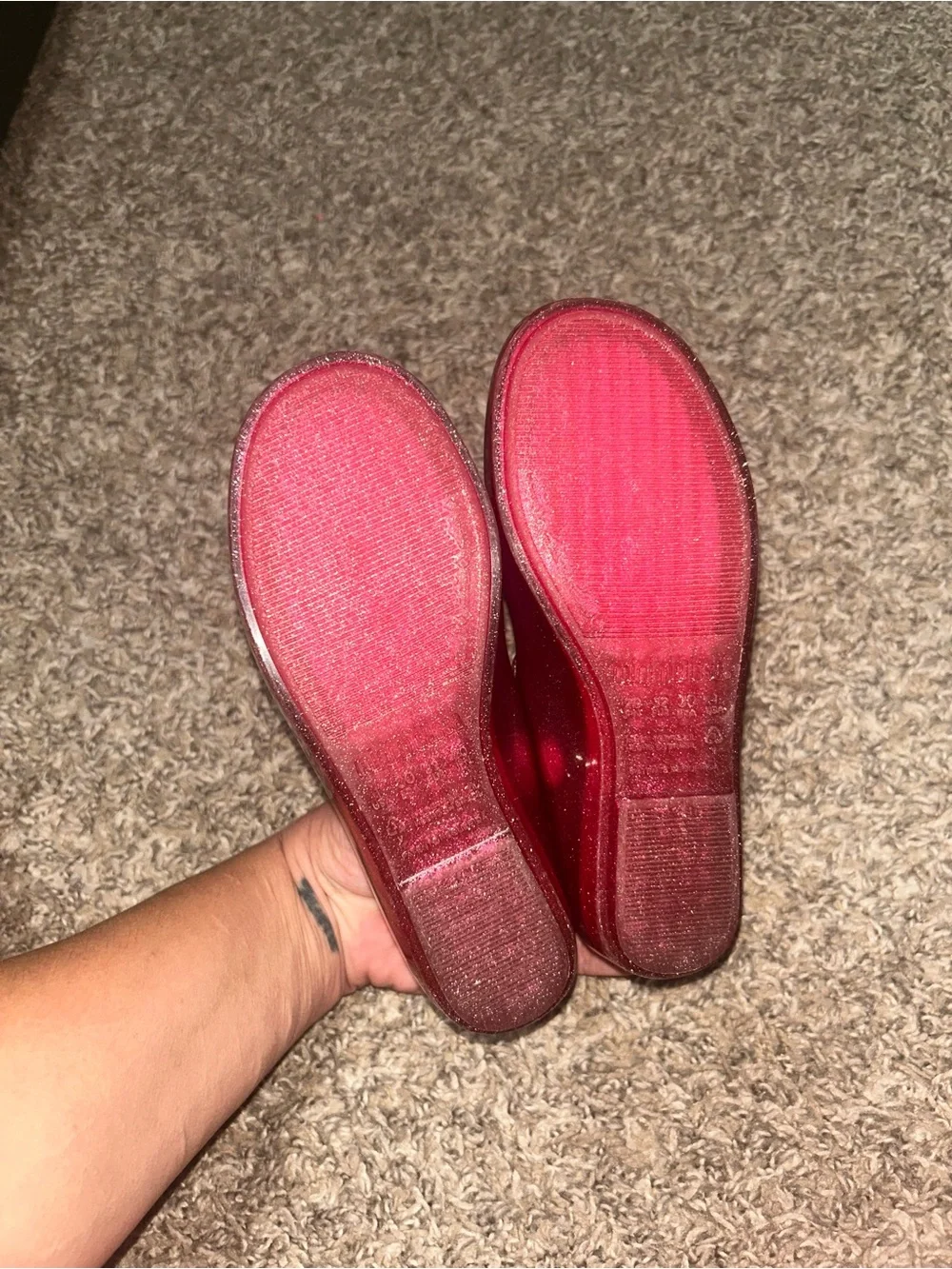 Mini Melissa Sparkly Mary Jane Sandals size 1