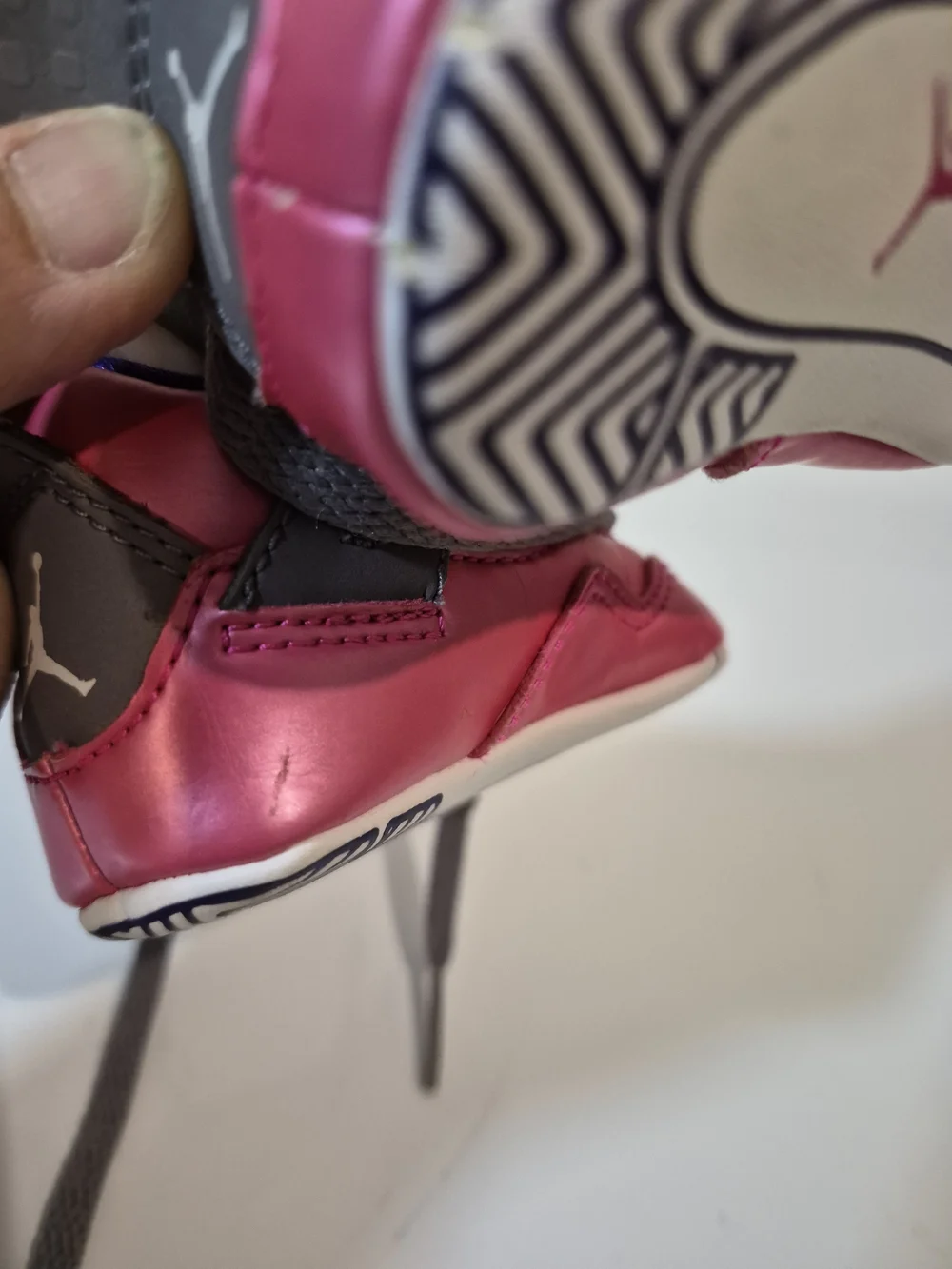 Jordan gray laces vibrant