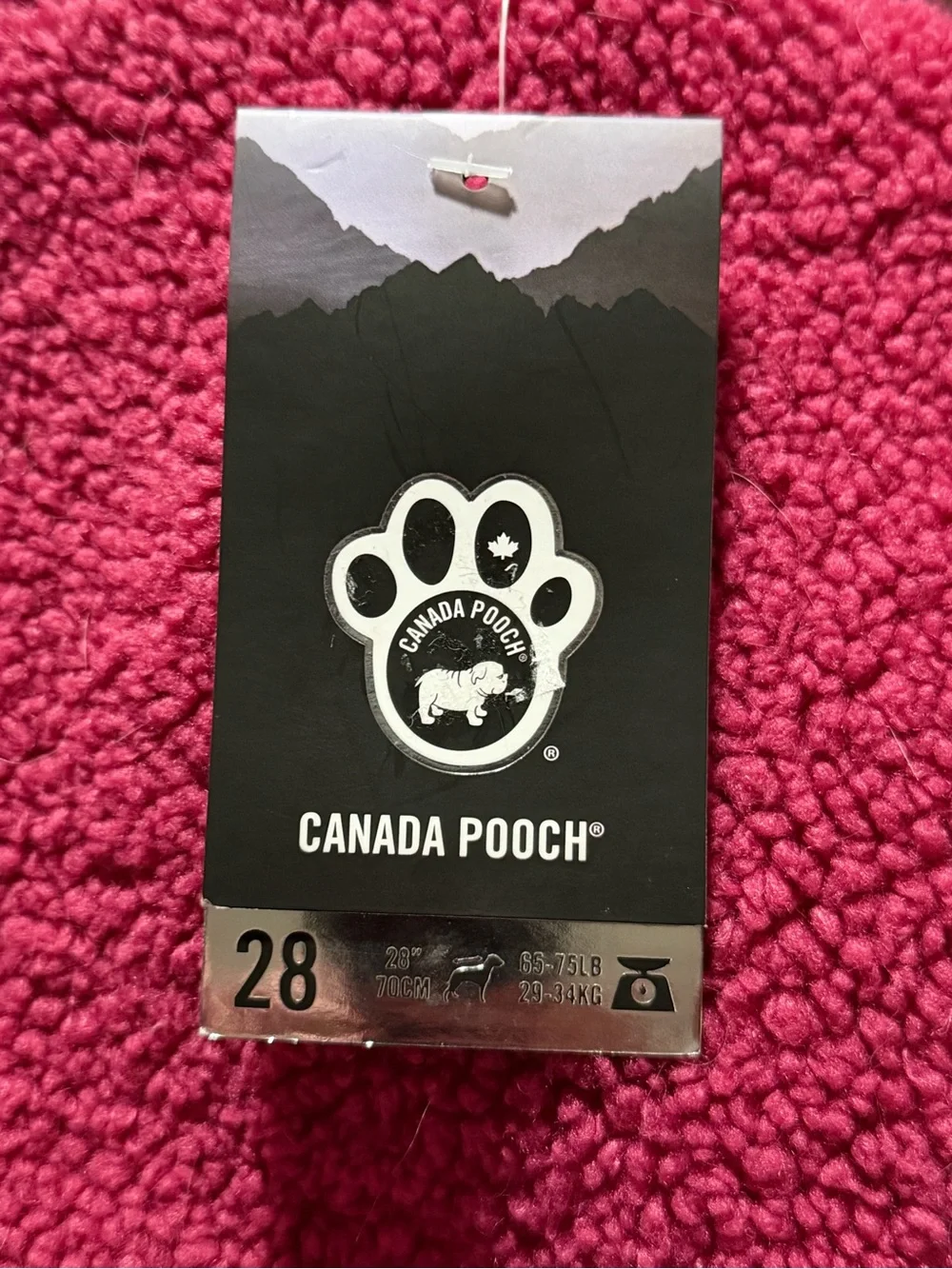 Canada Pooch Cool Factor Fleece Dog Hoodie in Pink & Purple - NWT Size 28