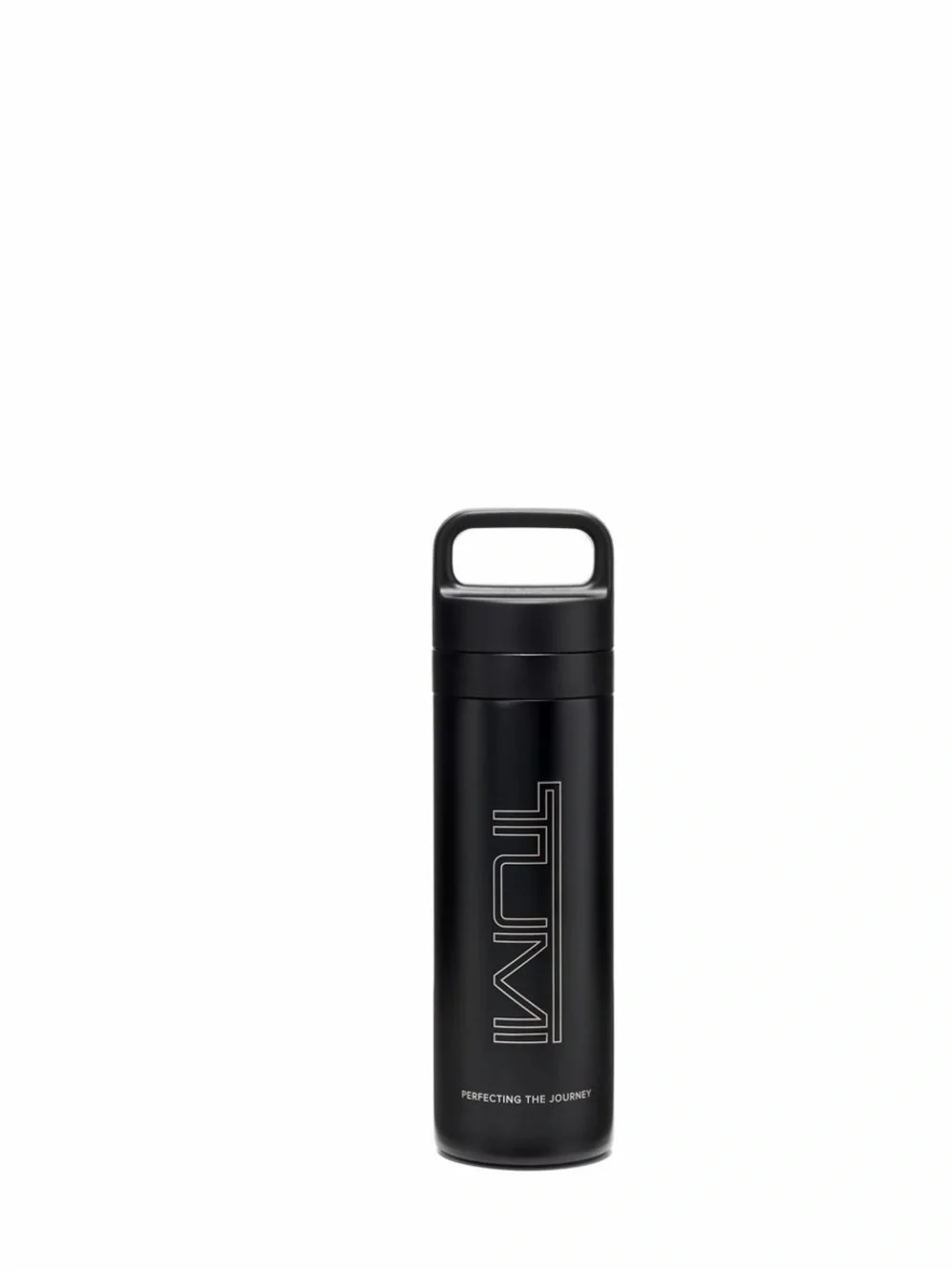 Tumi Matte Black Insulated Bottle with Loop Handle