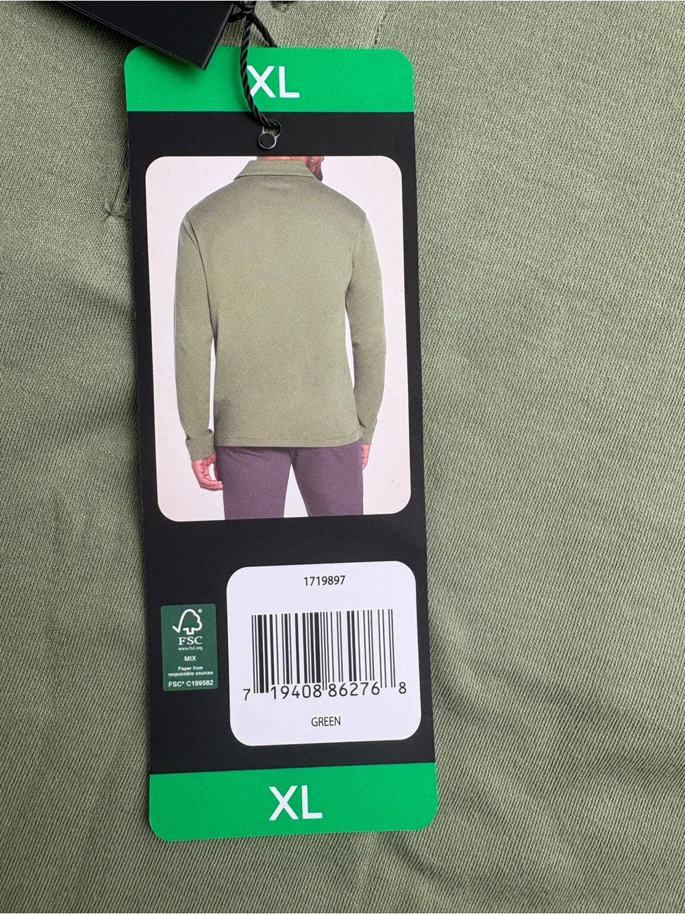 Banana Republic Olive Long Sleeve Luxe Touch Polo