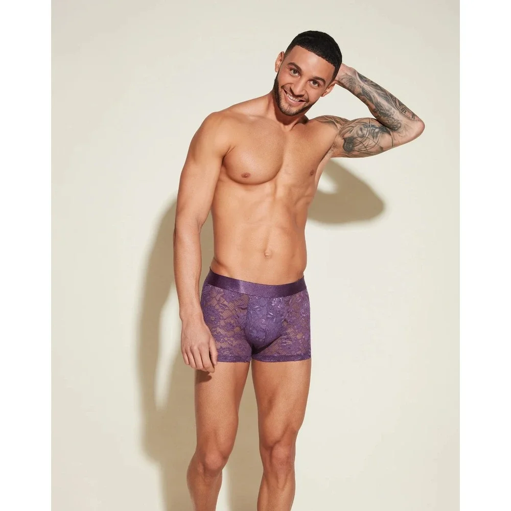 NWT Cosabella [ Mens Small ] Lace Never Say Never Lace Classic Trunk Boxer U1945