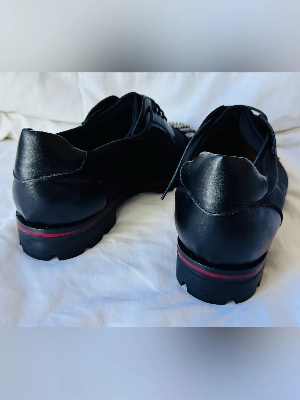 Christian Louboutin-Men's Black Studded Lace-Up Dress Shoes