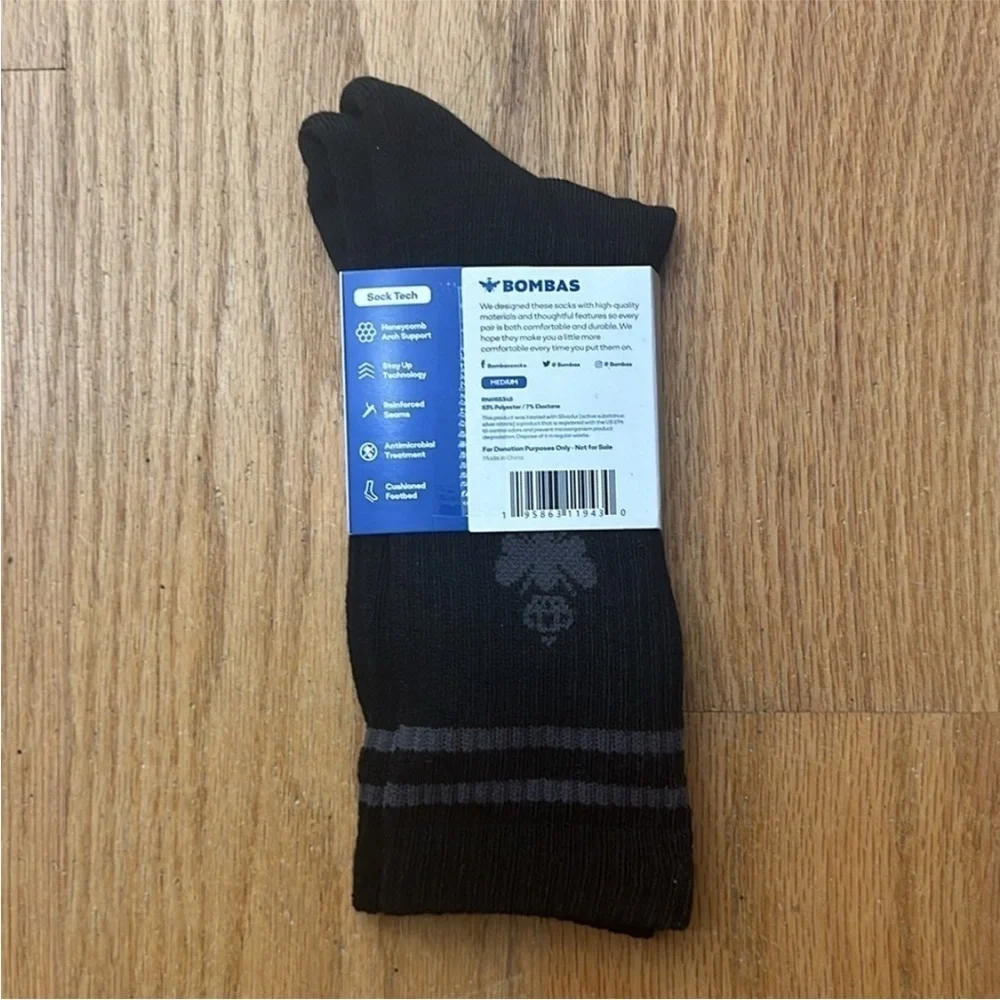 ❤️ 🆕 BOMBAS BLACK HIGH SOCKS SIZE SMALL
