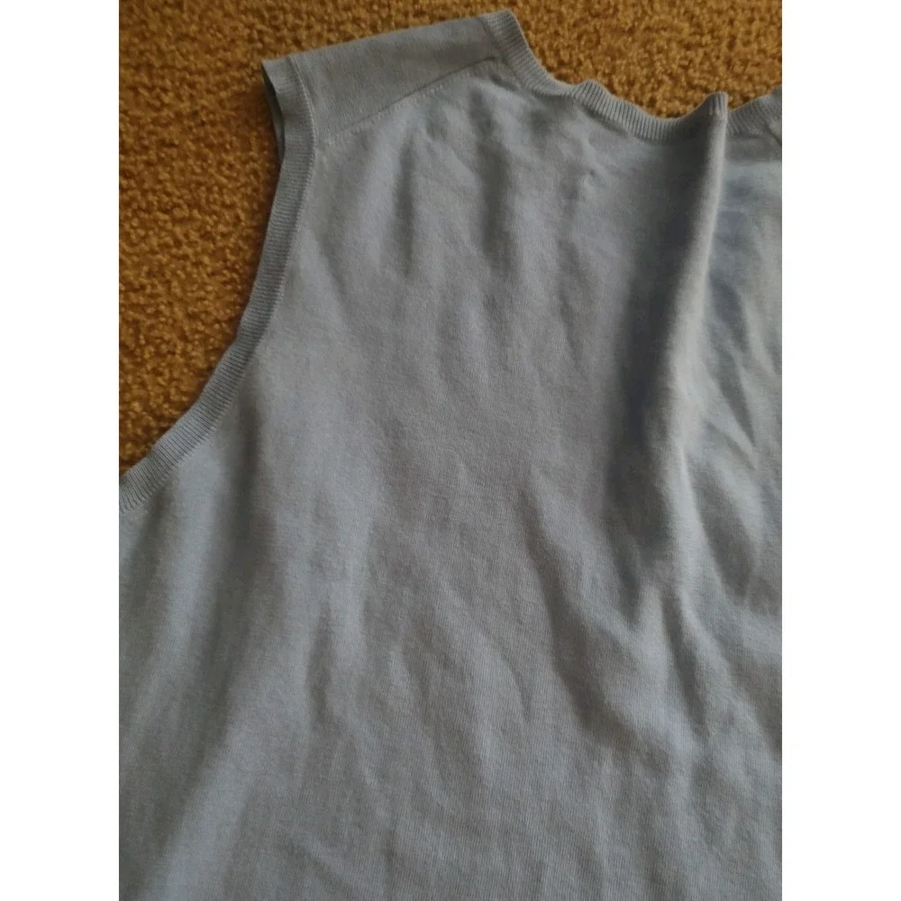 Polo‎ Golf Ralph Lauren Sweater Vest 100% Pima Cotton Sky Blue Pony Men's Large