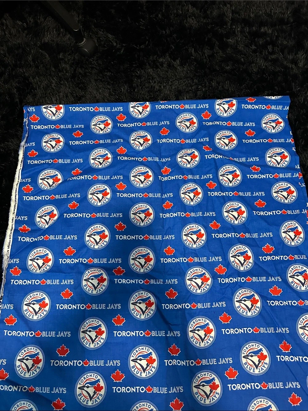 2 1/2 yards Licensed TORONTO BLUE JAYS Blue Cotton Throw Fabric