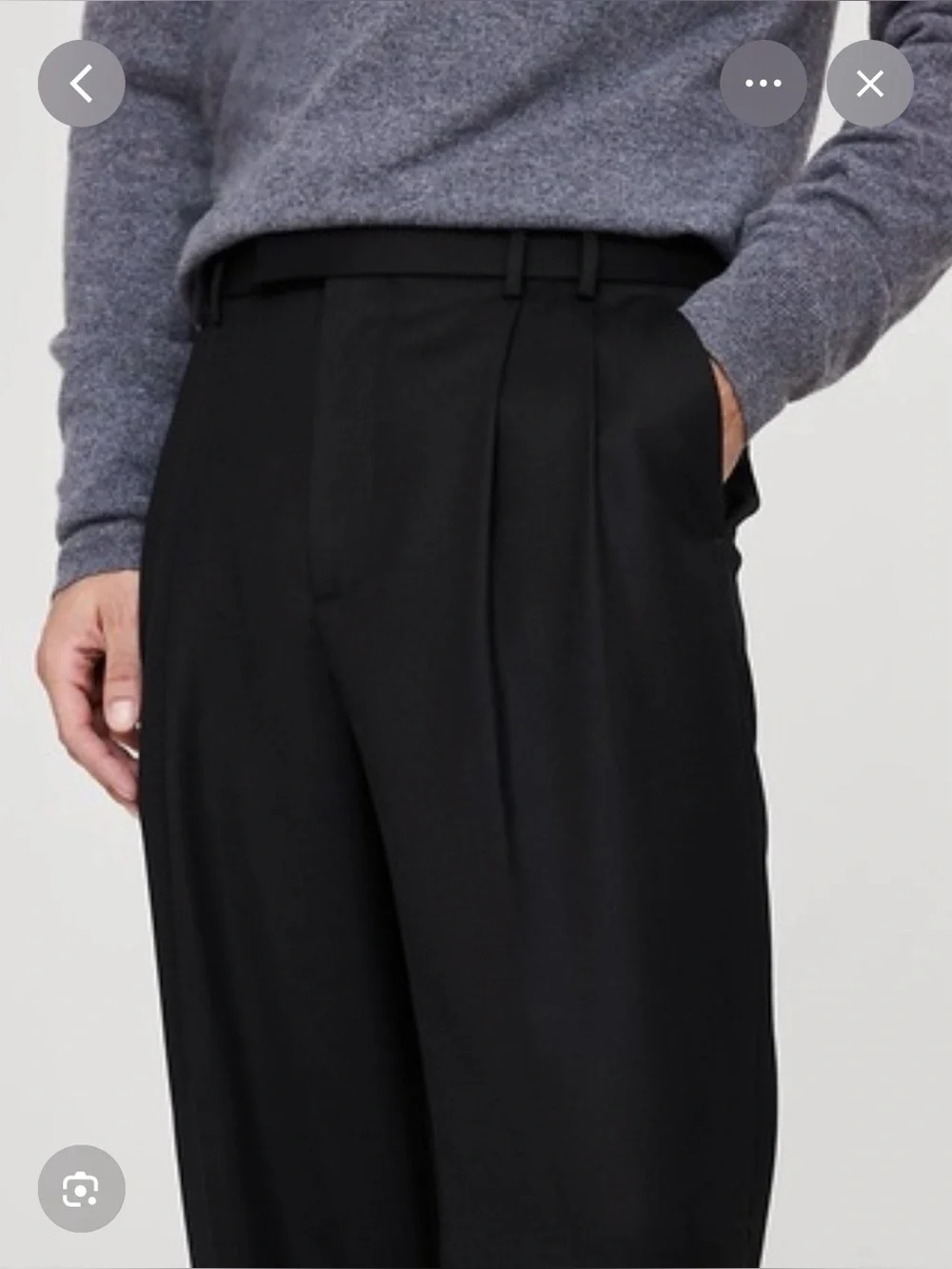 NWT Banana Republic Straight Pleated Twill Dress Black Pant Sz 33 x 30.