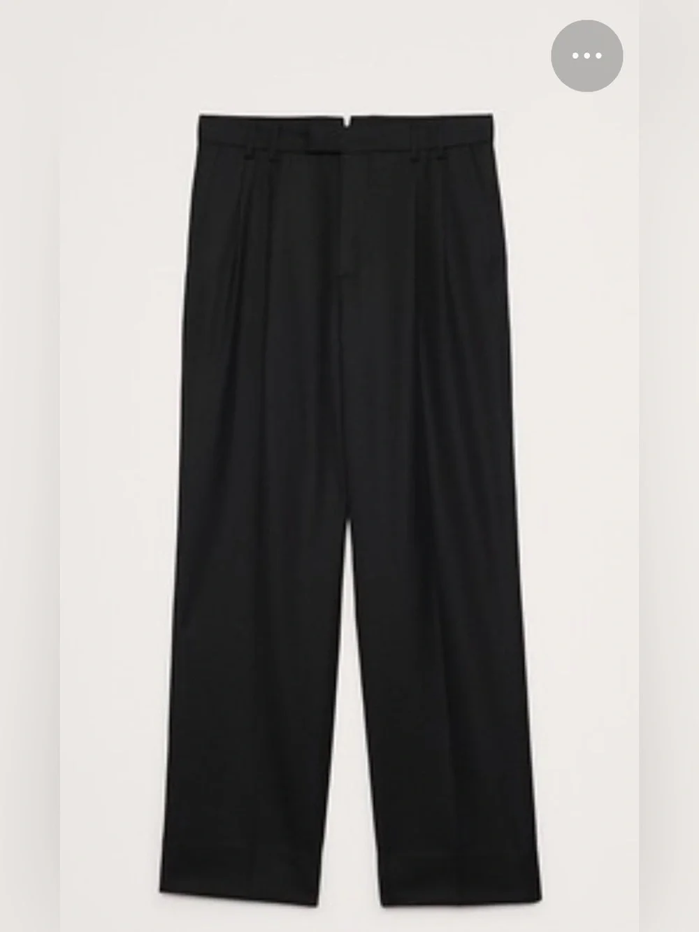 NWT Banana Republic Straight Pleated Twill Dress Black Pant Sz 33 x 30.