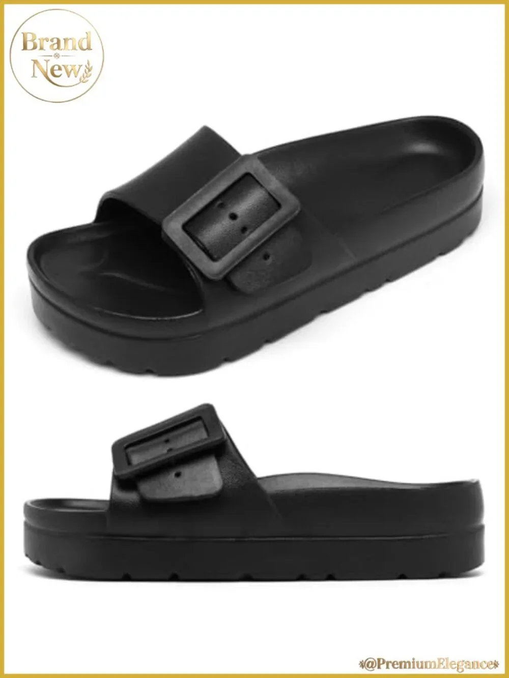 Platform Sandals Arch Support Adjustable Buckle Slide EVA Women