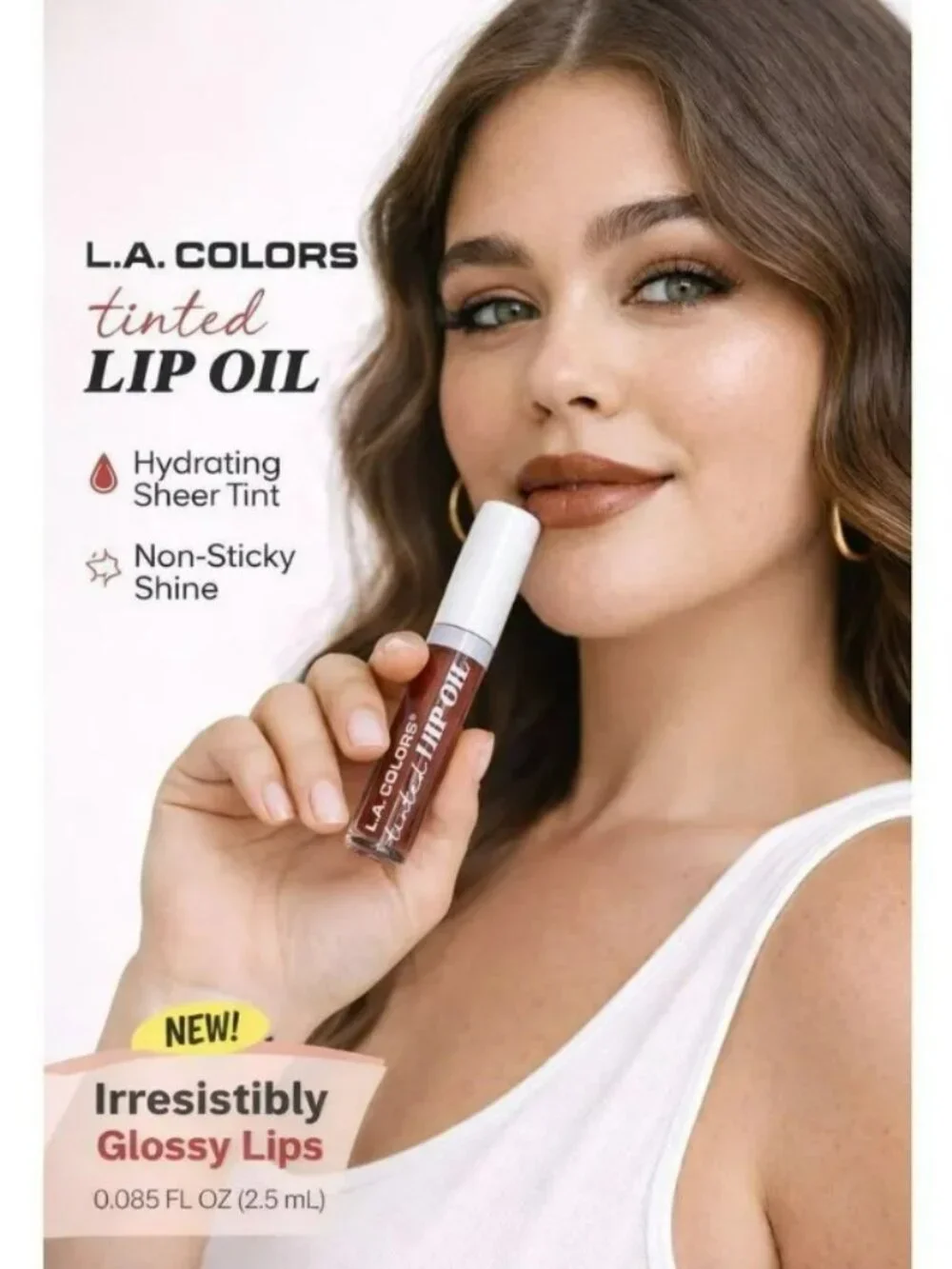 LA Colors Tinted Lip Oil Hydrating Sheer Tint Gloss Tiramisu L.A. Lipgloss