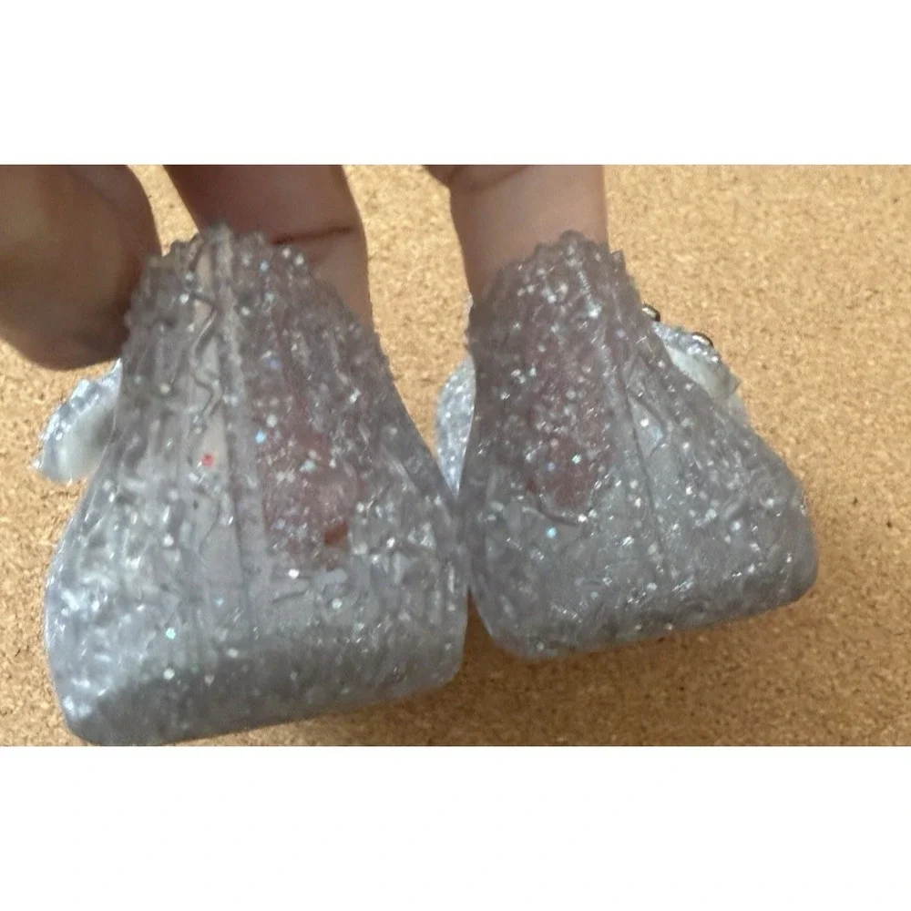 Mini Melissa Campana Zig Zag Toddler Shoes‎ – Silver – Size 6