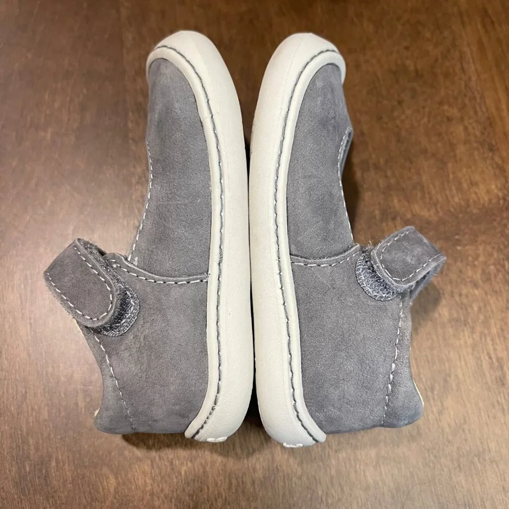 Footmates Stacy Leather Mary Jane Shoes‎ Baby Size 3 Gray Formal Casual Walker