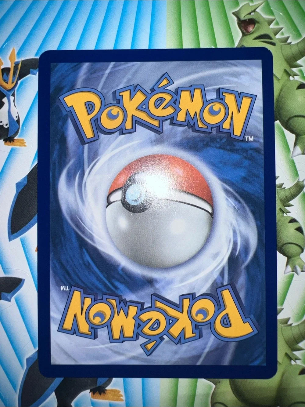 Pokemon Growing Energy Holo — Green & Black Artwork
