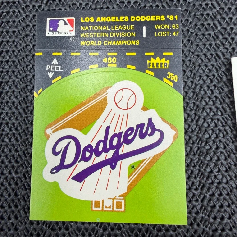 fleer stickers unpeeled