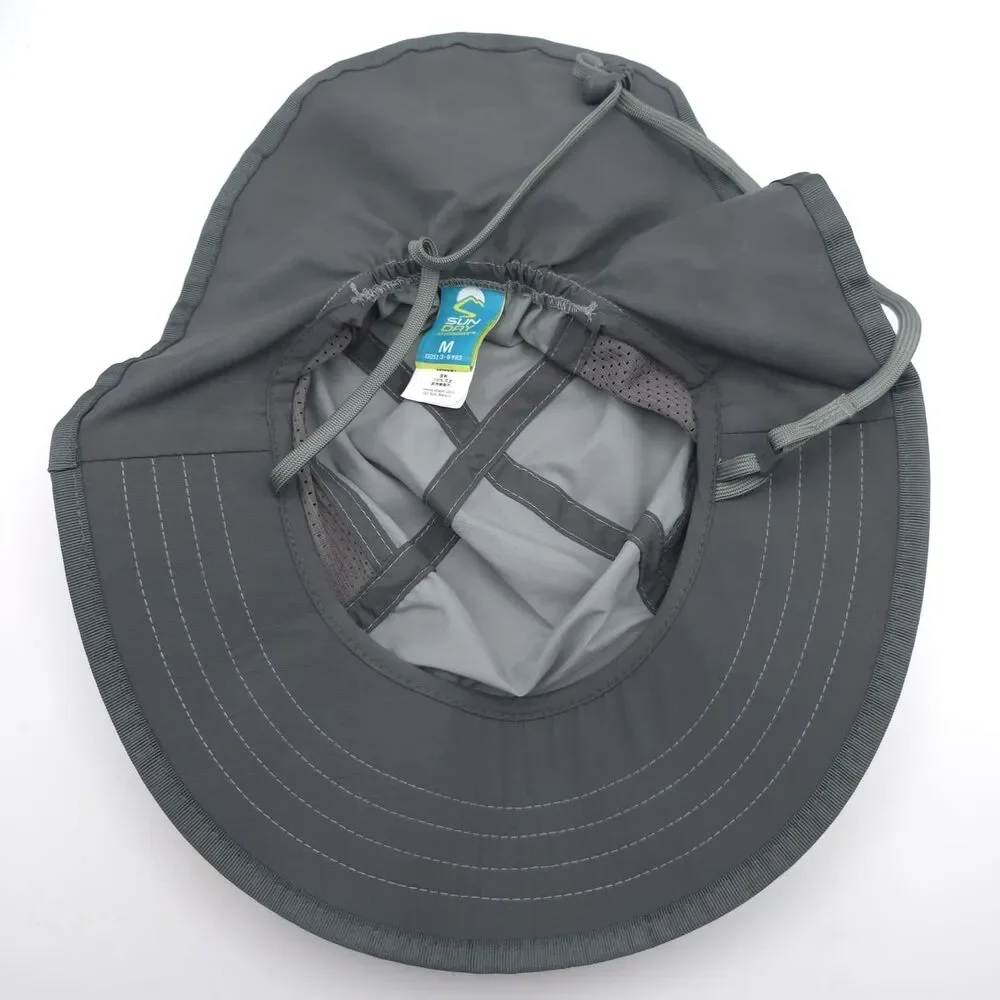 SUNDAY AFTERNOONS Kids Boys Sun Hat 3-6Y MEDIUM‎ Wide Brim Gray UV Protection