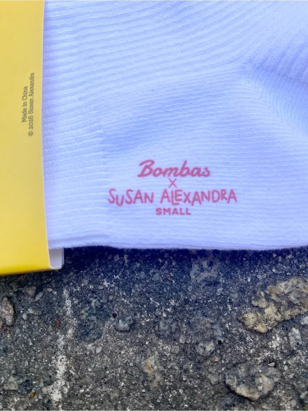 Bombas x Susan Alexandra NWT White Socks with Multicolored Beads