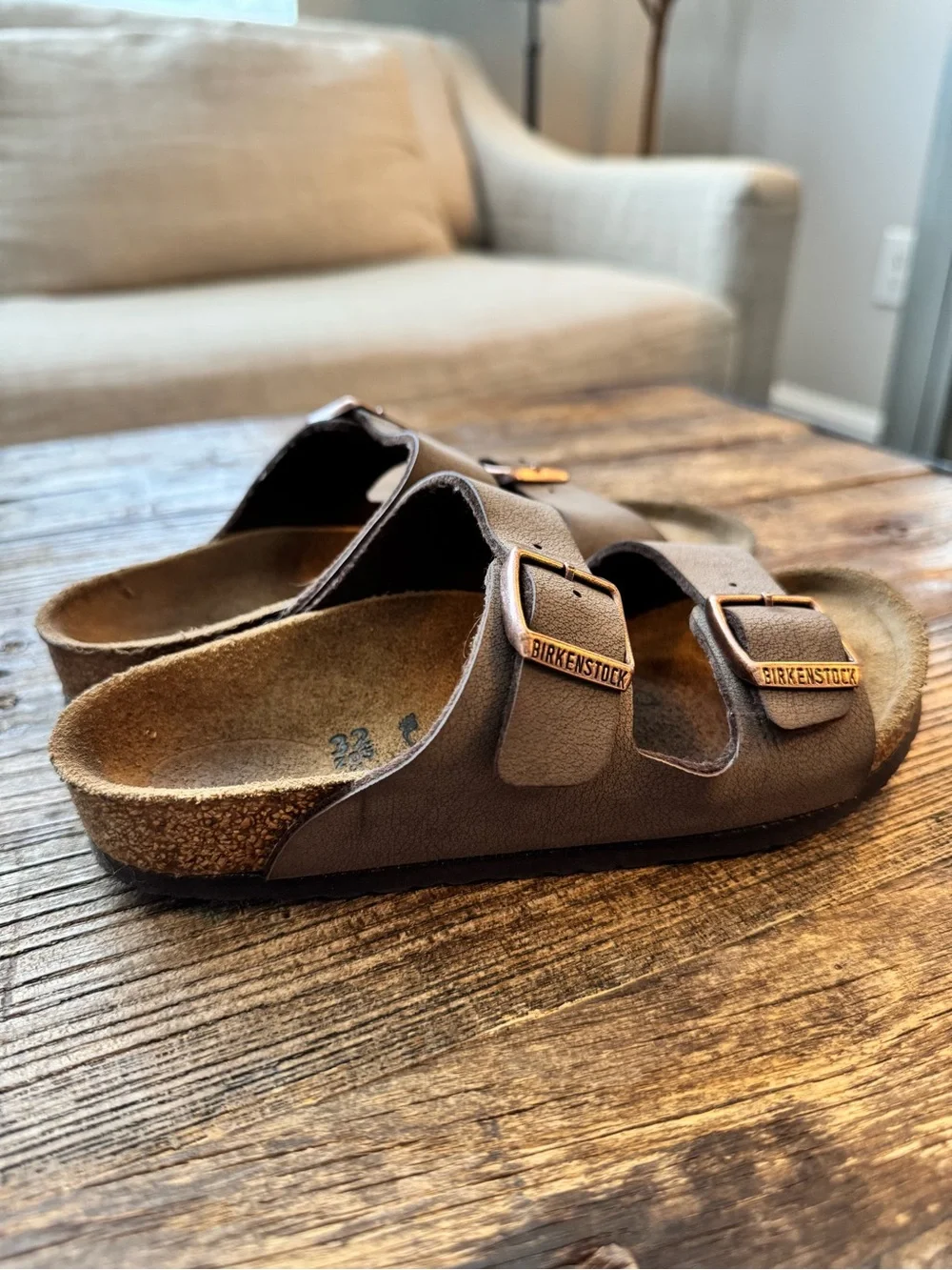 Birkenstock Arizona Girls Sandals EU 32 / US 1–1.5 Gray Taupe