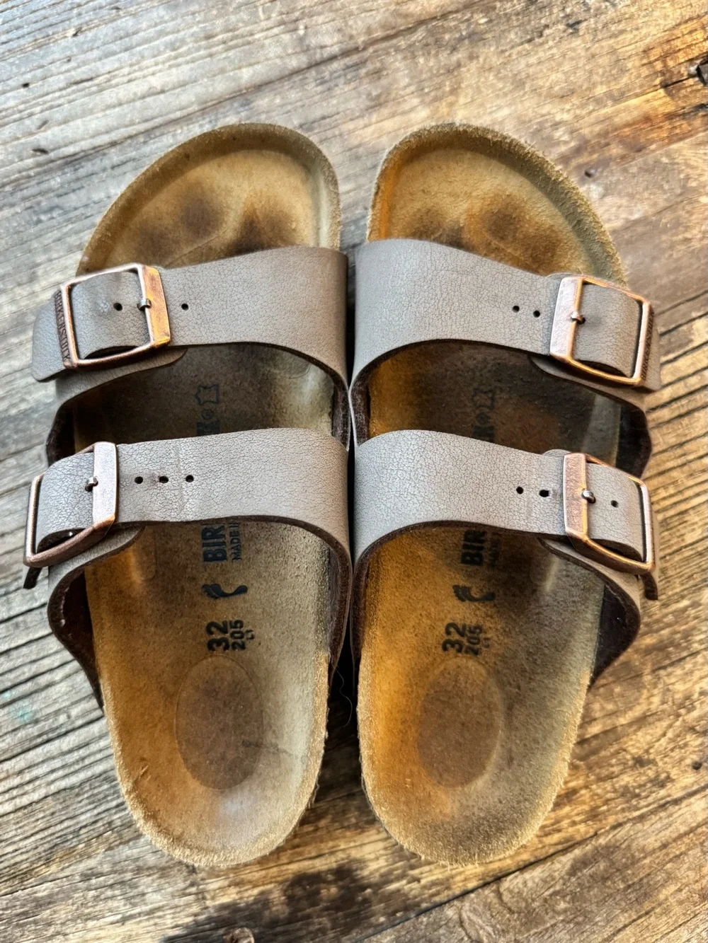 Birkenstock Arizona Girls Sandals EU 32 / US 1–1.5 Gray Taupe