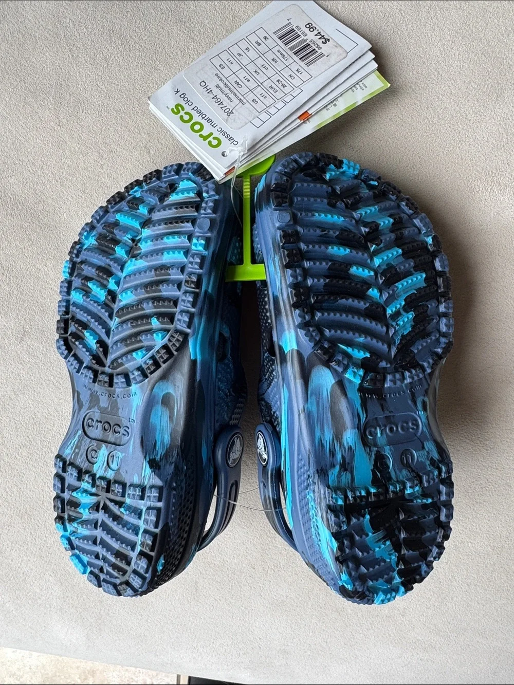 CROCS Kids Blue & Teal Marble Clog