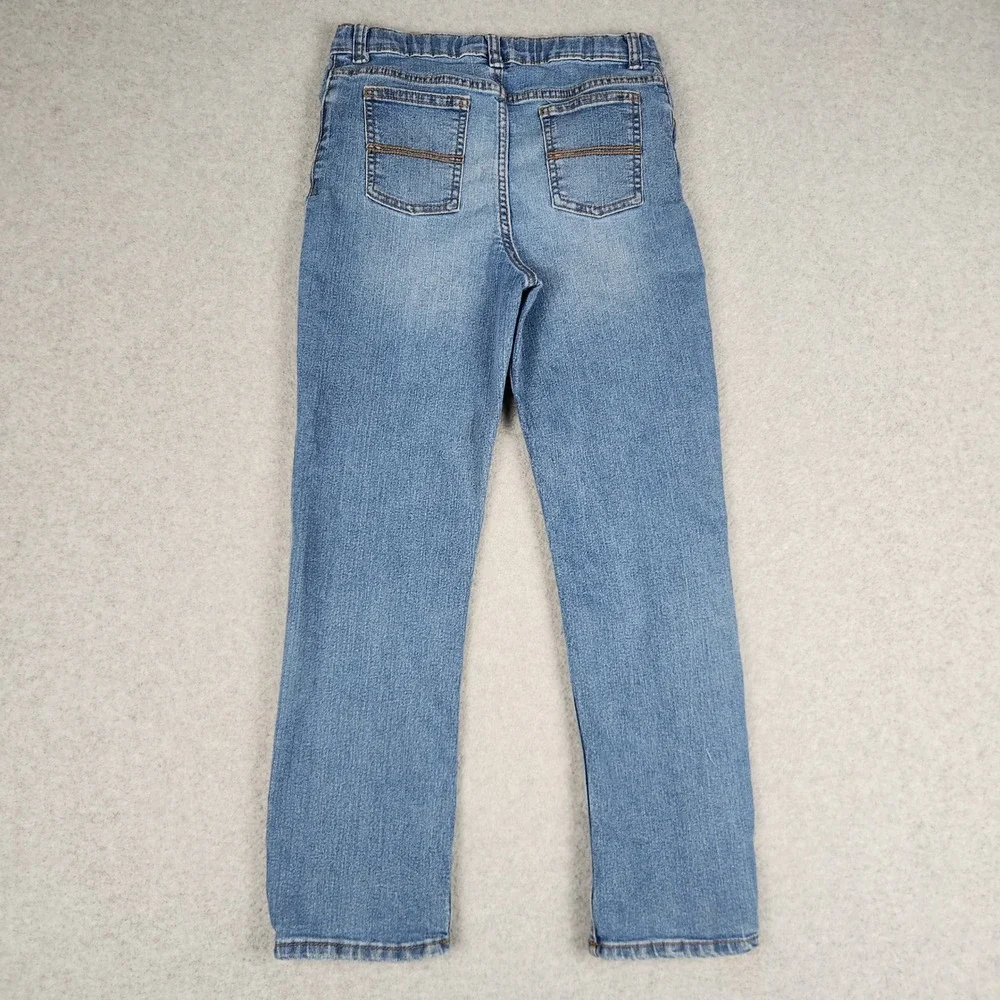 Carter's Jeans Boys 12/12A Blue Denim Faded‎ Stretch Medium Wash Straight Leg