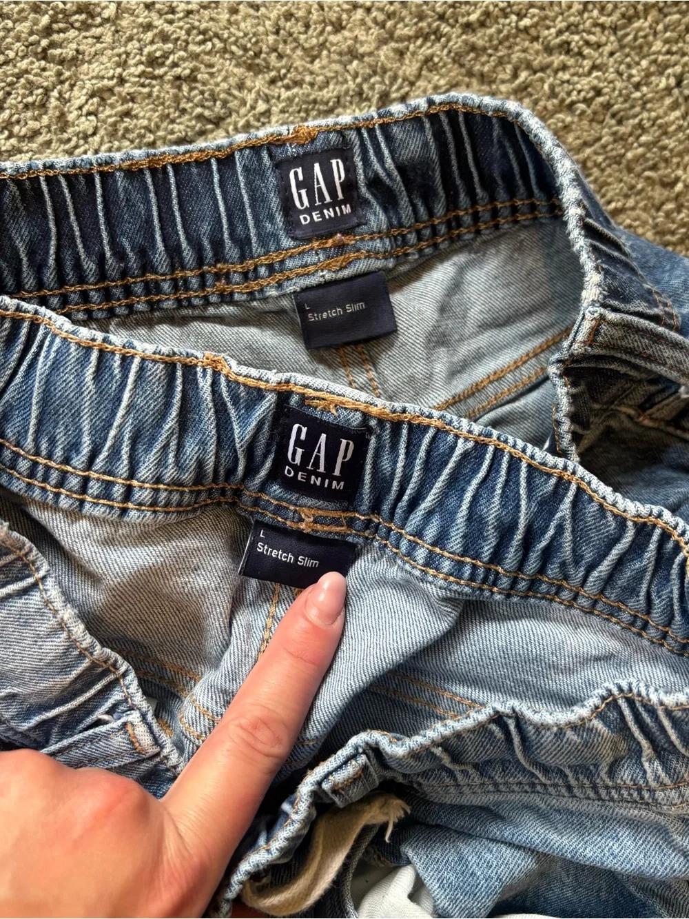 GAP Denim Kids Stretch Slim Denim Jeans Bundle Large
