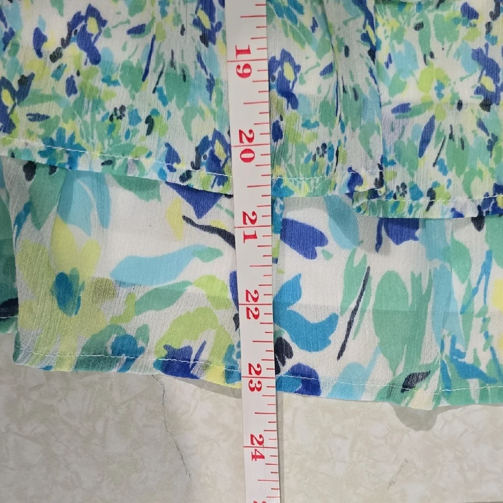 Justice Floral‎ Ruffle Tank Top