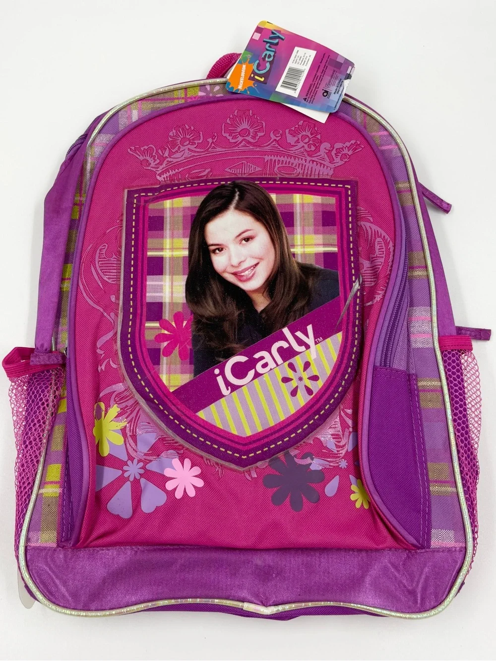VTG Y2K NWT iCarly Nickelodeon School Backpack Miranda Cosgrove Purple