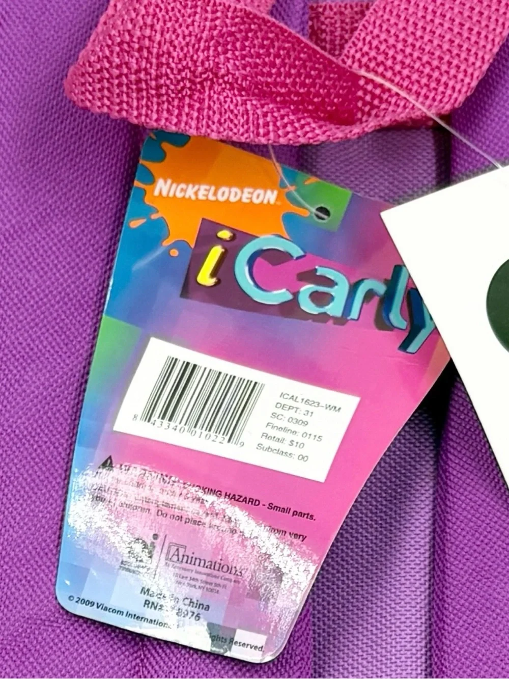 VTG Y2K NWT iCarly Nickelodeon School Backpack Miranda Cosgrove Purple