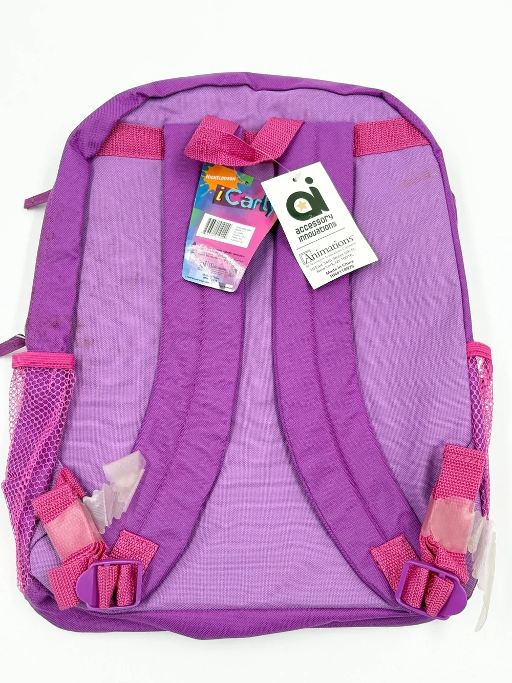VTG Y2K NWT iCarly Nickelodeon School Backpack Miranda Cosgrove Purple