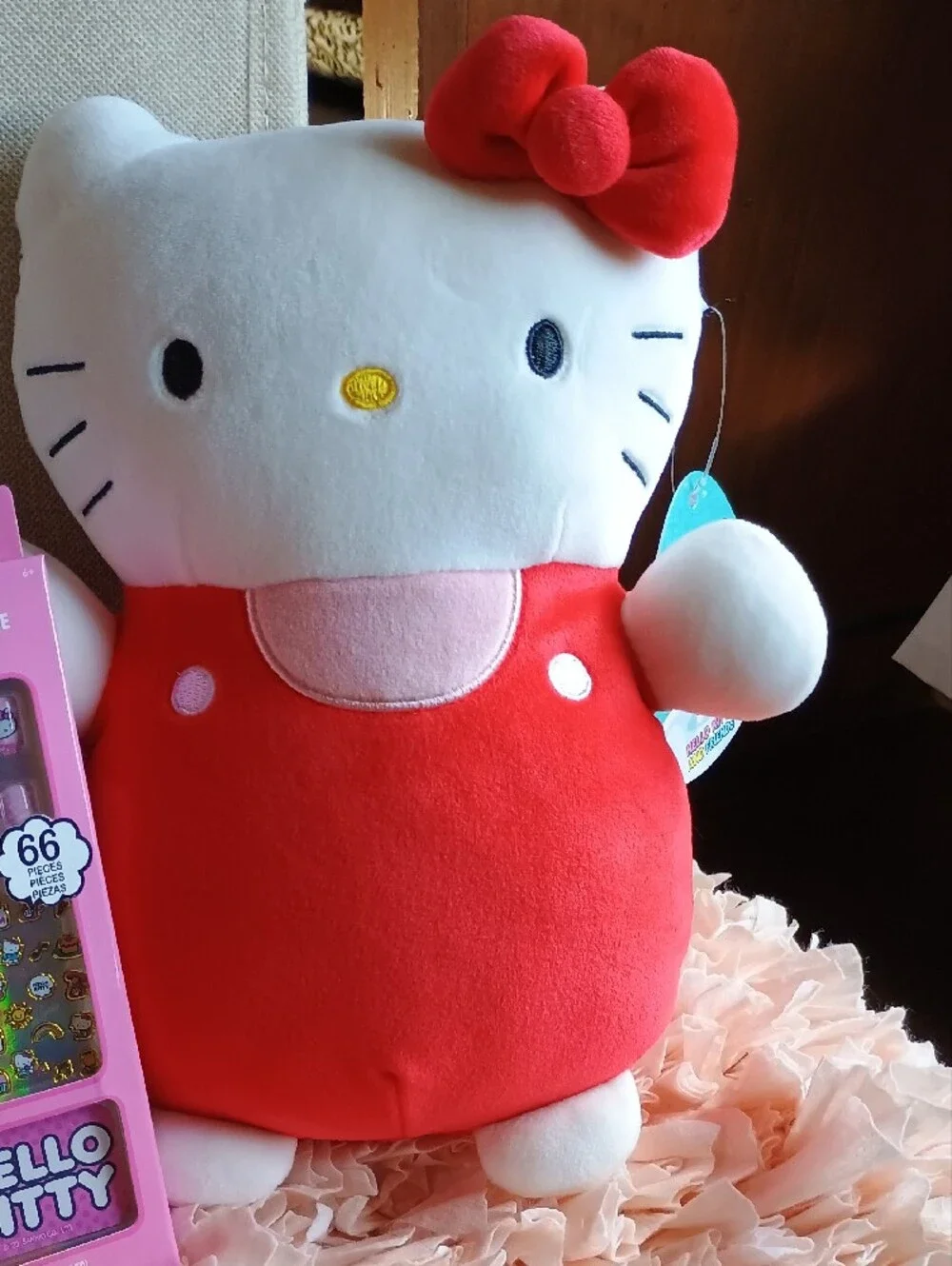 NWT Sanrio Hello Kitty 5pc Pink Plush Cushion HugMees Journal & Nails Lot