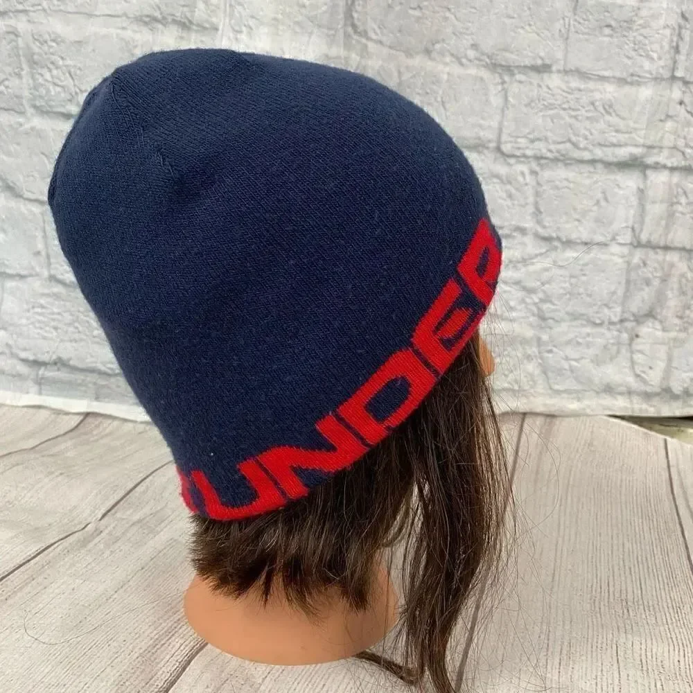 Under armour youth boys reversible winter beanie red white & blue