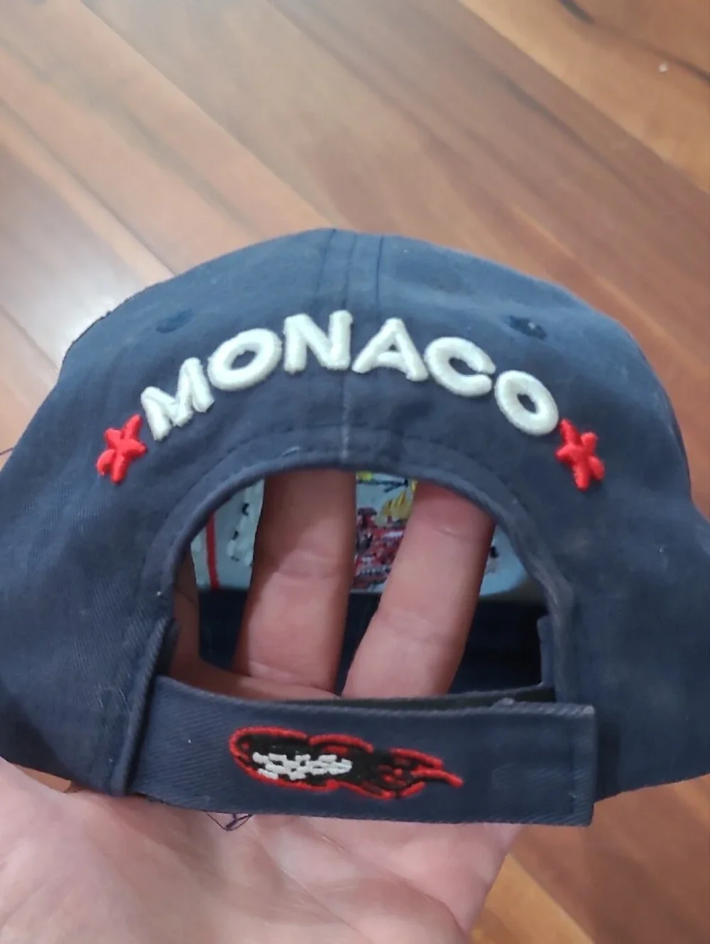 Vtg. Monte Carlo Monaco Embroidered Kids Racing Cap - Navy