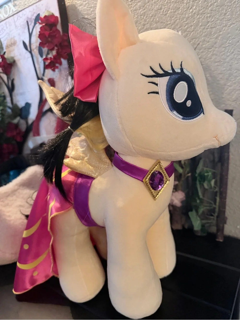 My Little Pony Cream Plush with Pink and Gold Costume