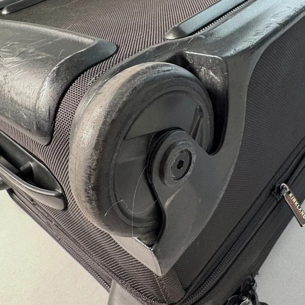Kirkland Signature Black Cordura Ballistic Fabric Rolling Carry On Suitcase
